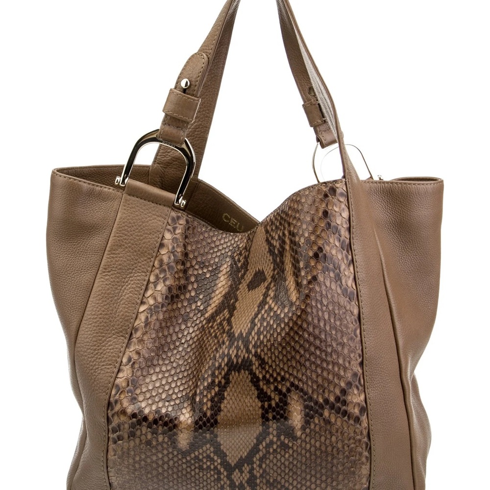 Gucci Python-Trimmed Greenwich Tote - image 7
